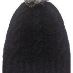Mütze Bommel und Zopf zweifarbig