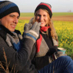 Handschuhe Streifen NEU