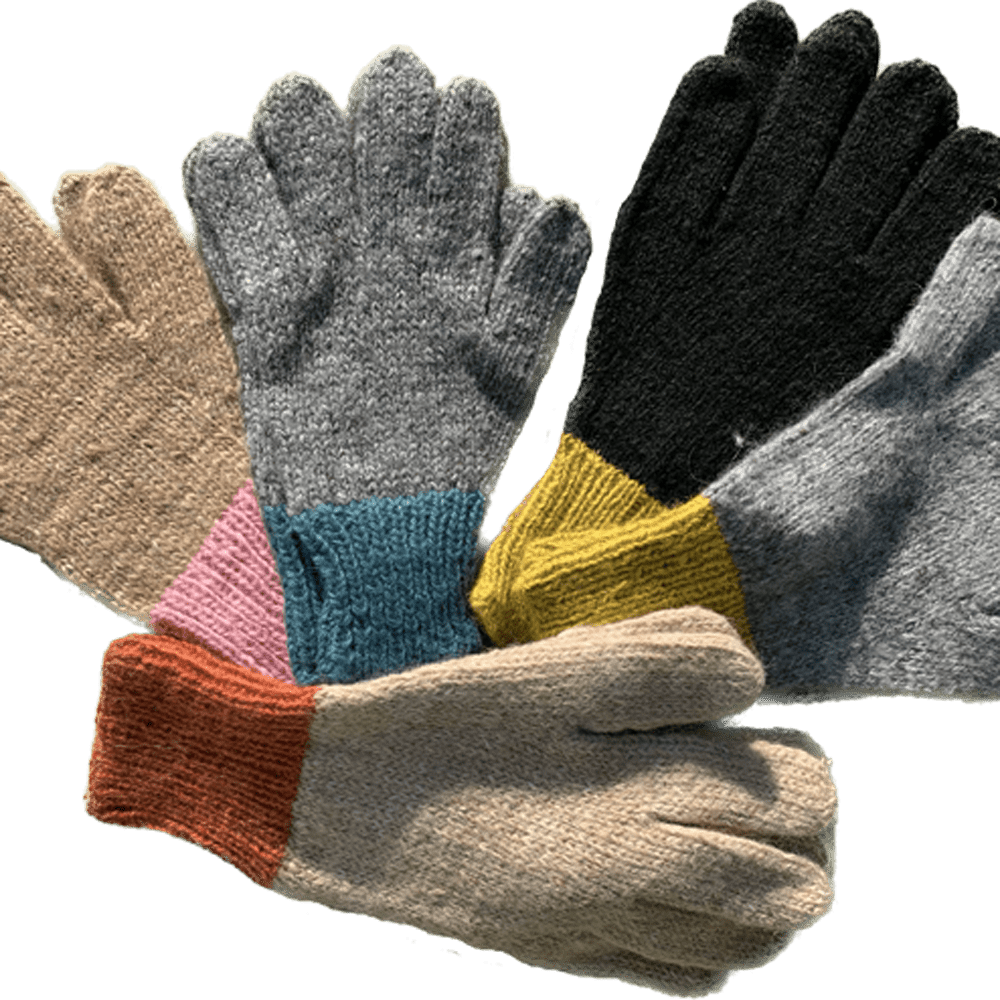 Handschuhe mit buntem Bund 610049